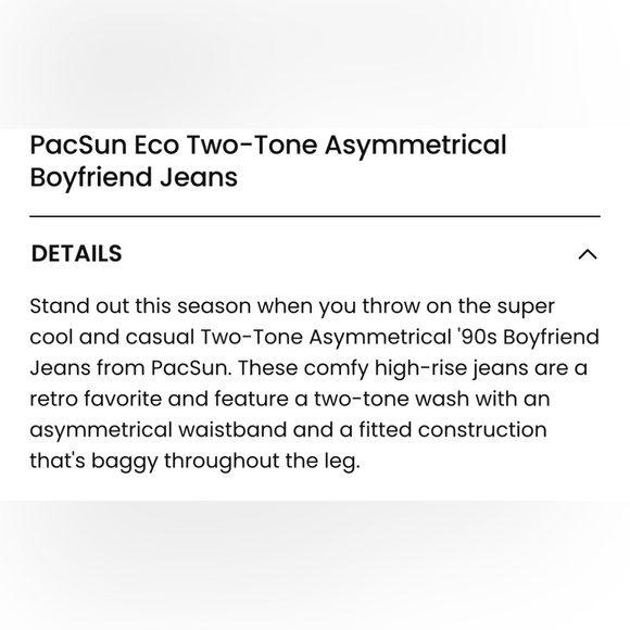 Pacsun Eco Two-Tone Asymmetrical Boyfriend Jeans - Picture 5 of 11